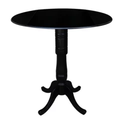 Davidson Round Dual Drop Leaf Pedestal Table Black - International Concepts -Furniture Specialty Store GUEST 3a1f3ec3 517a 451f 92d5 149feaa521af