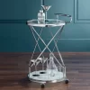Studio 55D Page 29 1/2" High Glass And Chrome Rolling Serving Bar Cart -Furniture Specialty Store GUEST 3a45b676 f286 45ef 8b3c e9533e819e73
