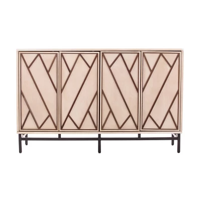 Maisas Art Deco Buffet Antique Cream/Black - Aiden Lane 5 Maisas Art Deco Buffet Antique Cream/Black - Aiden Lane - Image 3