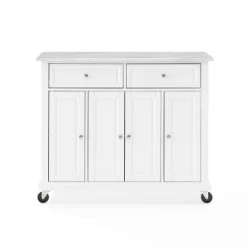 Avery Kitchen Island/Cart Distressed White/White Marble - Crosley -Furniture Specialty Store GUEST 3acceca7 6dbc 4801 9bf4 7439ac083e45