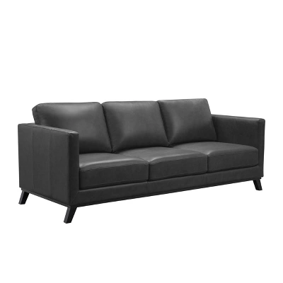 Woodstock Mid-Century Top Grain Leather Sofa - Abbyson Living 10 Woodstock Mid-Century Top Grain Leather Sofa - Abbyson Living - Image 8