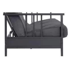 Full Harlow Metal Arm Futon Black/Gray - Room & Joy -Furniture Specialty Store GUEST 3b49ad45 6cb5 4d9d 9507 8057f004ce50