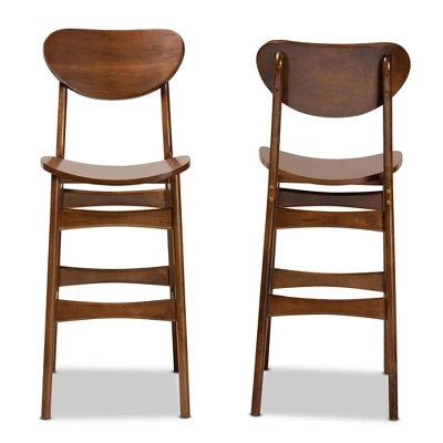 2pc Katya Wood Barstool Set - Baxton Studio 3 2pc Katya Wood Barstool Set - Baxton Studio