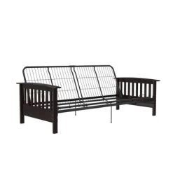 Full Brixen Wood Arm Metal Futon Frame With 6" Mattress - Room & Joy -Furniture Specialty Store GUEST 3bcea109 98b7 4b5e 8645 e814c66142b6