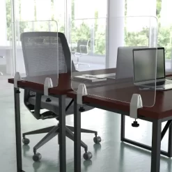 Flash Furniture Clear Acrylic Desk Partition (Hardware Included)