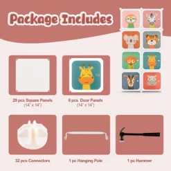 Costway 8-Cube Kids Wardrobe Baby Dresser Bedroom Armoire Clothes Hanging Closet With Doors 17 Costway 8-Cube Kids Wardrobe Baby Dresser Bedroom Armoire Clothes Hanging Closet With Doors -Furniture Specialty Store GUEST 3c1b6924 5cec 47fe 976f 532b456486d3