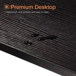 ODK 55 Inch Rectangular Modern Bar Height Narrow Pub, Kitchen, And Dining Table With Metal Legs, Easy To Clean Top, And Fast Assembly, Black