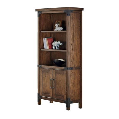 72" Addison Bookcase With Lower Doors Auburn - Martin Furniture 3 72" Addison Bookcase With Lower Doors Auburn - Martin Furniture