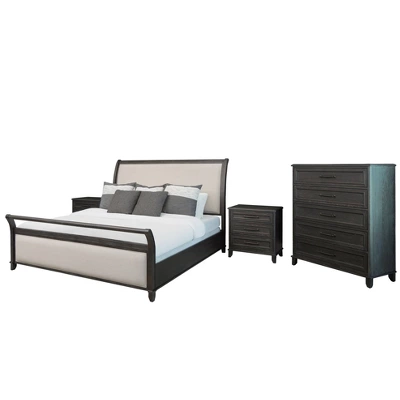 4pc Cindi Sleigh Bedroom Set Gray - Abbyson Living 17 4pc Cindi Sleigh Bedroom Set Gray - Abbyson Living - Image 15