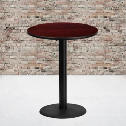 Flash Furniture 36'' Round Laminate Table Top With 24'' Round Bar Height Table Base