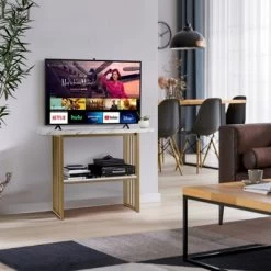 Costway 48'' 2-tier Console Table Modern Entryway Table For Living Room Hallway 13 Costway 48'' 2-tier Console Table Modern Entryway Table For Living Room Hallway -Furniture Specialty Store GUEST 3f28f162 e1a9 4c11 9326 69f1a034cc83