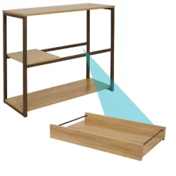 Sunnydaze Decor Sunnydaze Industrial-Style, 3-Shelf Sofa Table With Removable Serving Tray - Brown - 28.25 In -Furniture Specialty Store GUEST 3f564f17 dd04 40b5 9cbe 4003d68f4a10