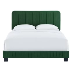 Twin Celine Channel Tufted Performance Velvet Platform Bed Emerald - Modway -Furniture Specialty Store GUEST 3f56a723 7802 43e5 8a84 ed87878c0a12