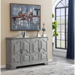 Gramercy 4 Door Credenza Gray - Treasure Trove Accents -Furniture Specialty Store GUEST 3ff84e6a 6500 436a 9a88 9f78213ea80c