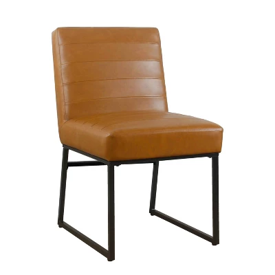 Channeled Metal Dining Chair - HomePop 3 Channeled Metal Dining Chair - HomePop