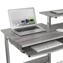 Complete Computer Workstation Desk Gray - Techni Mobili -Furniture Specialty Store GUEST 418819e8 8a4c 494d 98a4 7b6a08b8e5aa