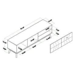 Hartman Wood TV Stand For TVs Up To 60" Walnut Brown - Baxton Studio -Furniture Specialty Store GUEST 41b19088 fffb 44a4 9ee4 af1306822364