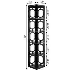 63.75" Omega 5 Tier Corner Bookcase - Breighton Home -Furniture Specialty Store GUEST 4215b003 f830 4d77 b089 1bb526eddfd1