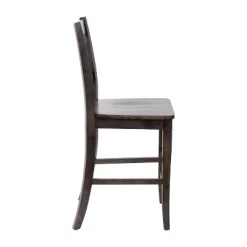 Emma And Oliver Set Of 2 Wooden Modern Farmhouse Bar Height Dining Stool With Decorative Carved Backrest And Wood Seat -Furniture Specialty Store GUEST 42164bb0 18b9 48d2 b4bd 33316e309469