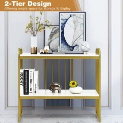 Costway 2-Tier Console Table Modern Buffet Serving Table Storage Shelf For Entryway 15 Costway 2-Tier Console Table Modern Buffet Serving Table Storage Shelf For Entryway -Furniture Specialty Store GUEST 42499dc5 dceb 49d0 a5e6 f5005bc6c7a6
