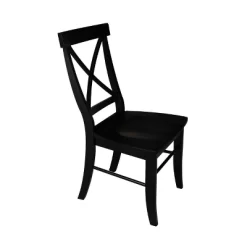 Set Of 2 X Back Chairs With Solid Wood Seats Black - International Concepts -Furniture Specialty Store GUEST 430218df bcfb 4dfa ba47 95bcb74c408f