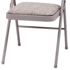 MECO Sudden Comfort Deluxe Metal Fabric Padded Folding Chair Set For Indoor Home Special Occasions Or Outdoor Events, Gray (Set Of 4) -Furniture Specialty Store GUEST 430af70c fcda 4858 902d b49993d911bc