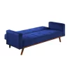 76" Tanitha Sofa Blue Velvet/Natural Finish - Acme Furniture -Furniture Specialty Store GUEST 432f0de9 3367 4004 b597 807bb5540a67