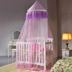 Costway Elegant Lace Bed Mosquito Netting Mesh Canopy Princess Round Dome Bedding Net -Furniture Specialty Store GUEST 435aca12 5af4 4aee be56 068d6e544723