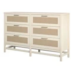 Latta 6 Drawer Dresser With Faux Rattan Ivory Oak - Room & Joy -Furniture Specialty Store GUEST 435ecea9 4d80 41b6 82c4 9a5258bb3d87
