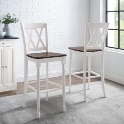 Set Of 2 Shelby Barstools Distressed White - Crosley -Furniture Specialty Store GUEST 43667a57 7412 428d 9973 d84c6d062e66
