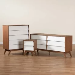 3pc Hildon Two-Tone Wood Storage Set White/Walnut Brown - Baxton Studio 17 3pc Hildon Two-Tone Wood Storage Set White/Walnut Brown - Baxton Studio -Furniture Specialty Store GUEST 43954d0f 9c78 4b21 95ae 2aad557e093f