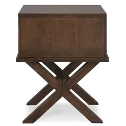 Mirrored Diamond Filigree X Base Nightstand/Table Walnut - Leick Home -Furniture Specialty Store GUEST 43bfa54f 9dd5 4619 9649 7550888fc5b0