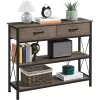 Yaheetech Minimalist 3 Tier Console Table With 2-Drawers & 2-Shelves -Furniture Specialty Store GUEST 44a022ae 29b5 4da1 bf25 ccb42de44e94