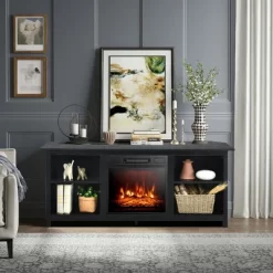 Costway 58'' 2-Tier Fireplace TV Stand W/18'' Electric Fireplace Up To 65'' -Furniture Specialty Store GUEST 44a62e18 2896 4a3e b23d 5e0b853ad4ba