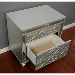3pc Queen La Mesa Bed Nightstand And Dresser Set Silver - HOMES: Inside + Out 19 3pc Queen La Mesa Bed Nightstand And Dresser Set Silver - HOMES: Inside + Out -Furniture Specialty Store GUEST 44b4e457 5e93 47ab 8db3 40fe9ef2876d