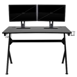 Emma And Oliver Gaming Desk Bundle - Cup/Headphone Holders, Wire Management -Furniture Specialty Store GUEST 45a4edb4 1f20 4084 9397 0309adc0f940