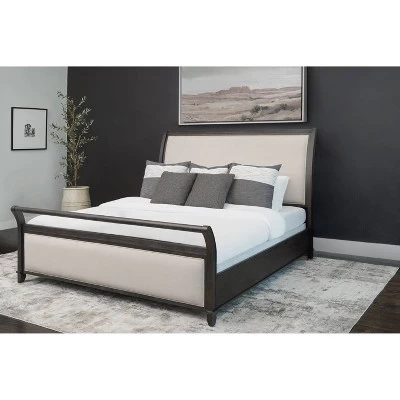4pc Cindi Sleigh Bedroom Set Gray - Abbyson Living 4 4pc Cindi Sleigh Bedroom Set Gray - Abbyson Living - Image 2