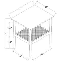 Wood & Cane Square Accent Side Table - Hearth & Hand™ With Magnolia -Furniture Specialty Store GUEST 46b28839 eb42 4b32 a0f7 6d40fd6b5238