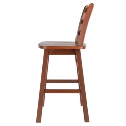 Scalera Ladder Back Swivel Seat Barstool Walnut - Winsome -Furniture Specialty Store GUEST 46b660d4 6c3f 40fa 9982 cf4230ac3e91
