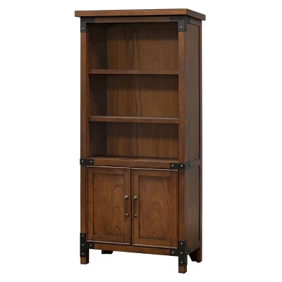 72" Addison Bookcase With Lower Doors Auburn - Martin Furniture 5 72" Addison Bookcase With Lower Doors Auburn - Martin Furniture - Image 3