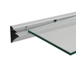 Floating Glass Shelf On Aluminum Bar Clear - Danya B. -Furniture Specialty Store GUEST 478a8e74 e2c0 4e6e a72e d1ca7a62cccd