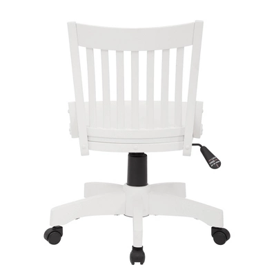Deluxe Armless Wood Bankers Chair White - OSP Home Furnishings 6 Deluxe Armless Wood Bankers Chair White - OSP Home Furnishings - Image 4