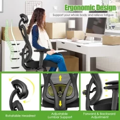 Costway Ergonomic High Back Mesh Office Chair W/ Adjustable Lumbar Support 19 Costway Ergonomic High Back Mesh Office Chair W/ Adjustable Lumbar Support -Furniture Specialty Store GUEST 4842edd5 c30c 4716 90fe a6c690a23ba2