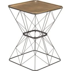 Cora Side Table Steel Gold - ZM Home