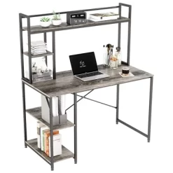 Bestier Computer Home Office Desk With Metal Frame, Hutch, Bookshelf, Under Desk Storage, And Working Table For Small Bedroom Space -Furniture Specialty Store GUEST 48f93a5f c9fc 43a6 a971 5d8c459126d5