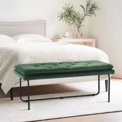 Nano 48" Upholstered Modern Double Layered Cushion Bedroom Bench - The Pop Maison -Furniture Specialty Store GUEST 490d6672 c6f0 4b5f a135 48b465cdb2eb