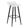 Set Of 2 Ale Faux Leather/Steel Barstools Black/White - LumiSource