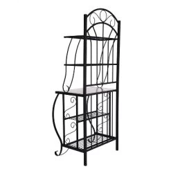 Valencia Baker Rack Storage Unit Metal/Black - Boraam Industries -Furniture Specialty Store GUEST 4991175e 2ba5 4f89 8c78 372bcee0ff74