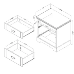 Lilak 2 Drawer Nightstand - South Shore -Furniture Specialty Store GUEST 49988ab1 4ff6 4c9c 95c9 a3a5f6be929f