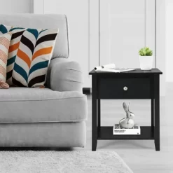 Costway Nightstand Beside Table Chest Sofa Table End Table Accent Table White -Furniture Specialty Store GUEST 49d9c4f7 daab 4d77 8de4 122f511d0fed